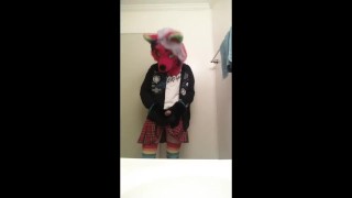 Naughty Fox Femboy Jerks Massive Load